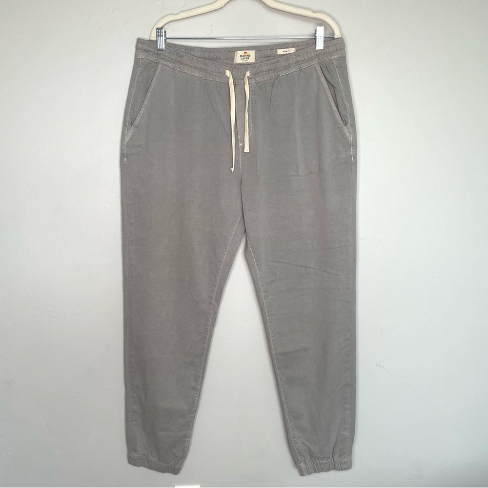 Marine Layer Men’s Saturday Jogger Pants Slim Fit Gray‎ Size XXL Chino NEW